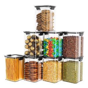 TEX-RO Air Tight Containers For Kitchen Storage Box/BPA Free Storage TEX-RO Air Tight Containers For Kitchen Storage Box/BPA Free Storage Containers For Kitchen/Containers For Kitchen Storage Set/Kitchen Accessories Items For Home (1100 Ml Set Of 8) Transparent
