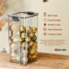 TEX-RO Air Tight Containers For Kitchen Storage Box/BPA Free Storage Containers For Kitchen/Containers For Kitchen Storage Set/Kitchen Accessories Items For Home (1100 Ml Set Of 8) Transparent
