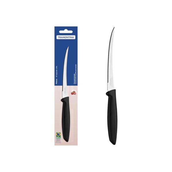 TRAMONTINA Stainess Steel Tomato Knife, 5 inches, Black