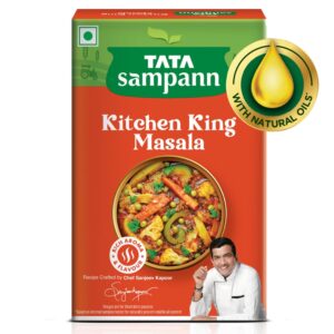 Tata Sampann Kitchen King Masala with Natural Oils, 100g, Crafted Tata Sampann Kitchen King Masala with Natural Oils, 100g, Crafted by Chef Sanjeev Kapoor, With Chef’s Exclusive Tip, Rich Aroma & Flavour