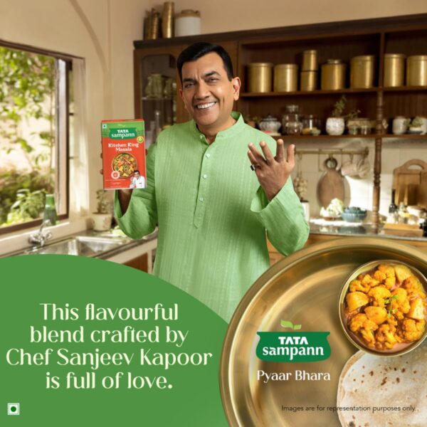 Tata Sampann Kitchen King Masala with Natural Oils, 100g, Crafted by Chef Sanjeev Kapoor, With Chef’s Exclusive Tip, Rich Aroma & Flavour
