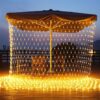 TechPride LED Net Mesh String Lights | 192 LED Warm TechPride LED Net Mesh String Lights | 192 LED Warm White Fairy Lights with 8 Modes | 9.8ft x 6.6ft Decorative Mesh Lights for Home, Balcony, Garden, Wedding, Diwali, Christmas & Party Decoration