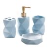The-Better-Home-4pcs-Ceramic-Bathroom-Set-Soap-Dispenser-380ML-2-Toothbrush-Holders-Soap-Holder-For-Bathroom-Bathroom-Accessories-Items-Liquid-Soap-Dispenser-For-Bathroom-Soap-Case-Blue.jpg The Better Home 4pcs Ceramic Bathroom Set | Soap Dispenser (380ML), 2 Toothbrush Holders & Soap Holder For Bathroom | Bathroom Accessories Items | Liquid Soap Dispenser For Bathroom | Soap Case | Blue