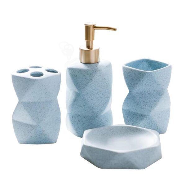 The-Better-Home-4pcs-Ceramic-Bathroom-Set-Soap-Dispenser-380ML-2-Toothbrush-Holders-Soap-Holder-For-Bathroom-Bathroom-Accessories-Items-Liquid-Soap-Dispenser-For-Bathroom-Soap-Case-Blue.jpg The Better Home 4pcs Ceramic Bathroom Set | Soap Dispenser (380ML), 2 Toothbrush Holders & Soap Holder For Bathroom | Bathroom Accessories Items | Liquid Soap Dispenser For Bathroom | Soap Case | Blue
