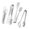 The Cook House - Stainless Steel Utility Tong for Kitchen Tong for Cooking, Frying & Serving | Pakkad for Kitchen with Grip, Tong, Pakadni, Sansi, Chimta, Gripper for Kitchen Use - Set of 4