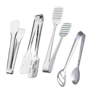 The Cook House - Stainless Steel Utility Tong for Kitchen The Cook House - Stainless Steel Utility Tong for Kitchen Tong for Cooking, Frying & Serving | Pakkad for Kitchen with Grip, Tong, Pakadni, Sansi, Chimta, Gripper for Kitchen Use - Set of 4