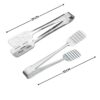 The Cook House - Stainless Steel Utility Tong for Kitchen Tong for Cooking, Frying & Serving | Pakkad for Kitchen with Grip, Tong, Pakadni, Sansi, Chimta, Gripper for Kitchen Use - Set of 4