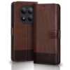 TheGiftKart Flip Back Cover Case for Mi Redmi Note 15 Pro 5G | Dual-Color Leather Finish | Inbuilt Stand & Pockets | Wallet Style Flip Back Case for Redmi Note 15 Pro 5G (Faux Leather, Brown & Coffee)