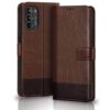 TheGiftKart Flip Back Cover Case for Motorola Moto G52 / TheGiftKart Flip Back Cover Case for Motorola Moto G52 / G82 5G | Dual-Color Leather Finish | Inbuilt Stand & Pockets | Wallet Style Flip Back Cover for Moto G52 / G82 (Faux Leather, Brown & Coffee)