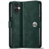 TheGiftKart Flip Cover Back Case for Samsung Galaxy M17e 5G TheGiftKart Flip Cover Back Case for Samsung Galaxy M17e 5G / A07 / F70e / A07 5G | Genuine Leather Finish | Designer Button | Inbuilt Pockets & Stand | Flip Back Cover Case (Faux Leather, Green)