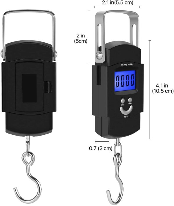 Thermomate Electronic 50Kgs Digital Luggage Weighing Scale, weight machine for Home kitchen Digital weighing hook scale, Kitchen weighing scale kitchen, Weight machine, kitchen scale 50kg.Black