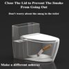 Toilet Shaped Ashtray with Lid | Wall Mounted & Desktop Cigarette Ashtray | Stainless Steel & ABS Windproof Smoking Tray for Bathroom, Home, Office, Hotel & Bar (White)