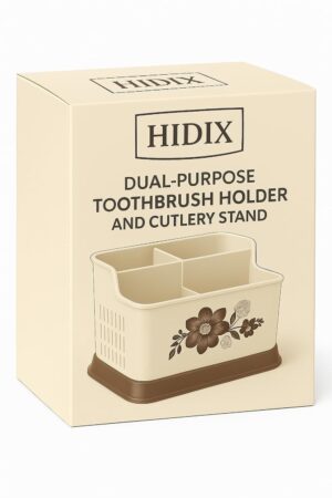 Toothbrush Holder for Bathroom Multipurpose Toothbrush Stand & Toothpaste Storage Organizer Hygienic Ventilated & Space-Saving Toothbrush Holder for Wash Basin & Bathroom Accessories Multi Color