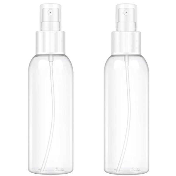 Transparent Empty Refillable Reusable Ultra Fine Mist Spray Bottle Atomizer, Mist Pump For Beauty, Personal Care, Face-Hair Moisturizing, Plants, Electronic Gadgets, Cleaning, Pack of 2