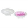 Transparent Soap Holder with Drain Hole | Bathroom Soap Dish Stand for Sink, Wash Basin & Kitchen | Anti-Slip Soap Tray | Durable Bathroom Accessory (4, Frost Glass SOAP Dish)