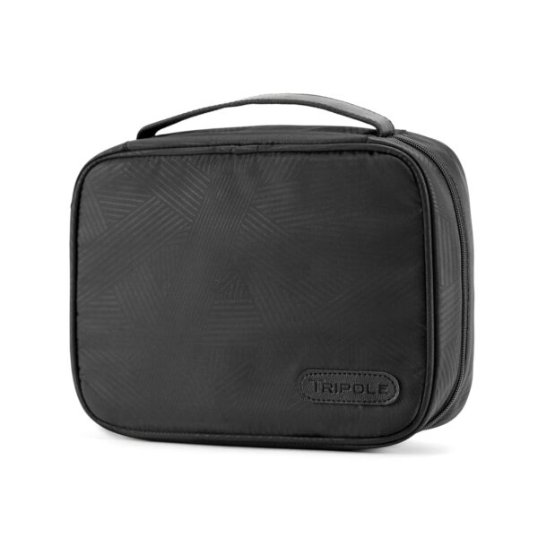 Tripole Electronics Organizer Portable Bag for Cables, Wires, Gadgets, SD Tripole Electronics Organizer Portable Bag for Cables, Wires, Gadgets, SD Card | Travel & Daily Use | Men & Women (Black Emboss)