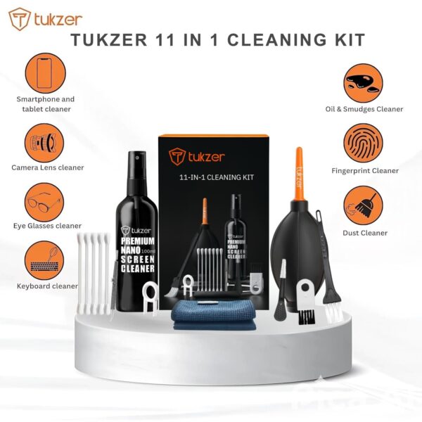 Tukzer-Professional-11in1-Cleaning-Kit-for-Laptop-Tablet-Smartphone-Camera-airpods-100mlCleaning-Solution-AirBlower-CottonSwabsToothpick-Cleaner-Keycap-Puller-Microfiber-ClothUniversal-Brushes.jpg Tukzer Professional 11in1 Cleaning Kit for Laptop Tablet Smartphone Camera airpods (100mlCleaning Solution, AirBlower, CottonSwabs,Toothpick Cleaner, Keycap Puller, Microfiber Cloth,Universal Brushes)