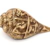 Two Moustaches 100% Pure Brass Ganesha Carving Brass Shankh Showpiece, Two Moustaches 100% Pure Brass Ganesha Carving Brass Shankh Showpiece, Attractive Brass Conch for Temple/Home, Shankh for Pooja, Weight - 430 Grams, Mandir Decorations Items, Standard, Pack of 1