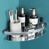 U-S-F BATH ACCESSORIES USF Elegance Stainless Steel Corner Shelf for Bathroom and Kitchen, Wall Mounted Storage Rack for Toiletries and Essentials, Compact Storage Shelf (Pack of 1)