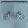 U-S-F BATH ACCESSORIES USF Wall Mounted Corner Shelf for Bathroom, Adhesive Storage Rack for Toiletries and Kitchen Essentials with Space Saving Design (Chrome, Pack of 1)