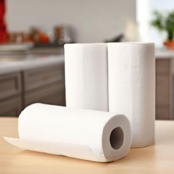 UPYOG 4 Ply Kitchen Tissue/Towel Paper Roll 240 pulls | 60 pulls X 4 Rolls | soft and highly absorbent | 100% Natural Virgin Cellulose Fiber