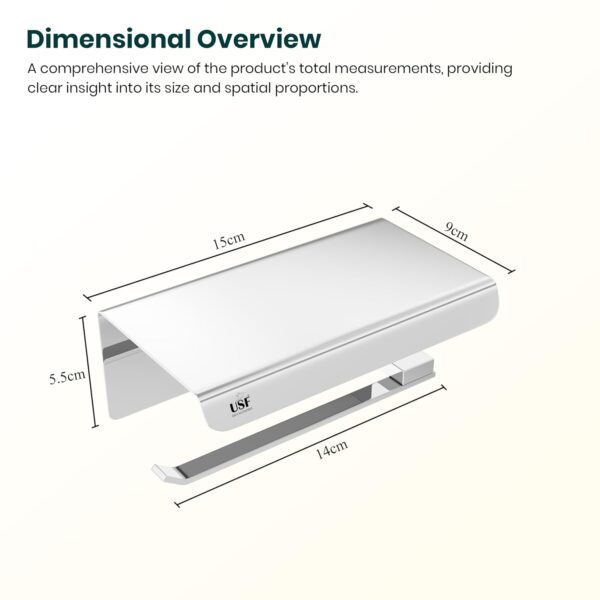USF-Bathroom-Toilet-Roll-Holder-304-Stainless-Steel-Build-Square-Paper-Holder-for-Wash-Area-Chrome-Finish-Strong-Long-Lasting-Design-Easy-Installation-3-Years-Warranty.jpg USF Bathroom Toilet Roll Holder | 304 Stainless Steel Build | Square Paper Holder for Wash Area | Chrome Finish | Strong & Long Lasting Design | Easy Installation | 3 Years Warranty