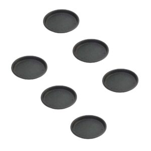 Ugaoo UV Treated Gardening Plastic Tray (Plate/Saucer) for Pots - Ugaoo UV Treated Gardening Plastic Tray (Plate/Saucer) for Pots - 6 inch, Black Color, Set of 6 | Tray for Plants Pot for Indoor Home Decor & Outdoor Garden & Balcony