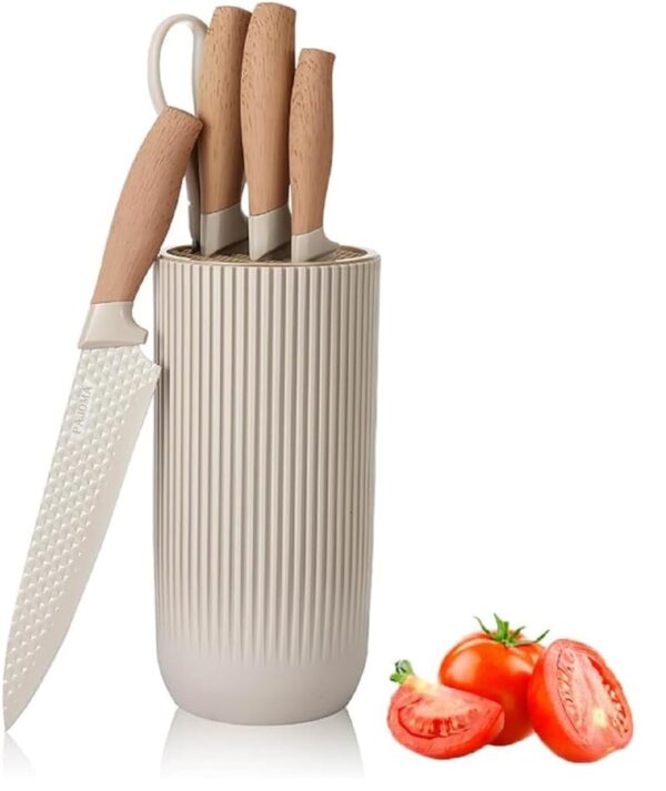 Ultra Knife Set, Precision Cutting Knives, Wood Handle, Non Stick, Ultra Knife Set, Precision Cutting Knives, Wood Handle, Non Stick, Rust Resistant, Durable, Chopping, Slicing, Dicing, Housewarmings, Anti Slip, Modern (1 Pcs)(Multicolor)