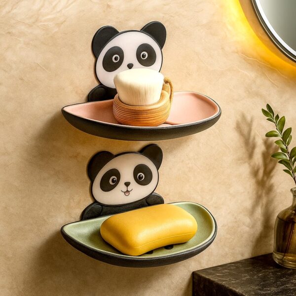 Unity Brand Panda Soap Box 2 Pack Soap Holder for Unity Brand Panda Soap Box 2 Pack Soap Holder for Bathroom, Soap Dish, Soap Stand for Bathroom, Soap Holder for Wall, Soap Case for Kitchen, Bathroom Accessories, Kitchen Items, Plastic (UB_Holder_A)