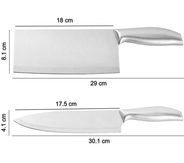 Upgraded Knife Set 2 Piece Premium Japanese High Carbon Stainless Steel Kitchen Knife Sets with Razor Sharp Knives Set for Kitchen(Silver)