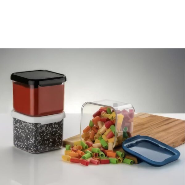 VOLTURI Air Tight Kitchen Containers Set of 6, Kitchen Storage Box for Pulses, Cereals, Grains, Dry Fruits, Pantry Organization, Kitchen Accessories Items for Home, Food Grade (500 ML, Transparent)