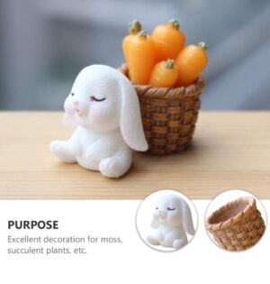 VRB Dec Miniature Decor Items Set for Unique Gift,Home,Living Room,Office,Restaurant VRB Dec Miniature Decor Items Set for Unique Gift,Home,Living Room,Office,Restaurant Decor,Military Showpiece,Perfect Valentine Decoration Items (Rabbits Miniature 7Pcs Set)