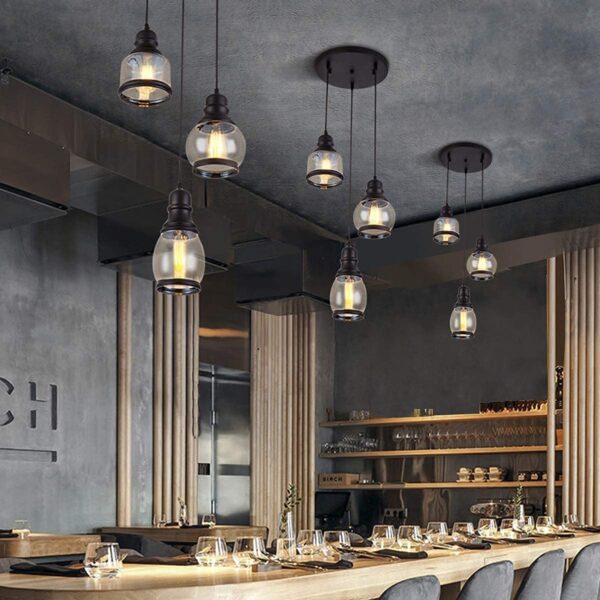 VRCT Antique Design Lantern Ceiling Hanging Pendant Light for Decoration of Home, Restaurant - 3 Set Piece (Bulb not Included)(AC/DC, Metal)