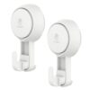 Vacuum Suction Hooks,Wall Clips For Hanging Towel,Clothes,Kitchen Utensils,Drill-Free Installation,Removable & Reusable Wall Mounted Bathroom Hanger,Pack Of_2 (Thin Hooks [Nr-0554]) - Abs,White