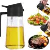 Vasukie 2-in-1 Olive Oil Sprayer and Dispenser Bottle for Kitchen Vasukie 2-in-1 Olive Oil Sprayer and Dispenser Bottle for Kitchen | 500ml Glass Bottle with Premium Nozzle | Cooking Sprayer for Healthy Cooking and Salad Making (2 in 1 Oil Bottle)