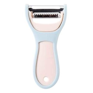 Vegetable Peeler with Stainless Steel Blade, Blue and Pink Handle, Kitchen Tool for Fruits and Vegetables