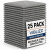 Viblzz Non-Scratch Wire Dishcloth, Multipurpose Steel Scrubber for Utensils Cleaning, Wet and Dry Dish Wash Scrub Cloth for Washing Dishes, Sinks, Counters and Vessels