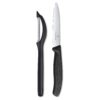 Victorinox Kitchen Knife, Set of 2, Sharp Straight Edge Knife Victorinox Kitchen Knife, Set of 2, Sharp Straight Edge Knife and Stainless Steel Universal Peeler, Black