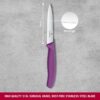 Victorinox Swiss Made Stainless Steel Swiss Classic Paring Knife, 10 cm, Serrated Edge with Pointed Tip, Professional and Household Kitchen Tools, Kitchen Items, Purple, 6.7735.C1 | Multipurpose Knife