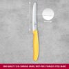 Victorinox Swiss Made, Stainless Steel Swiss Classic Paring Knife, 11 cm, Serrated Edge with Round Tip, Professional and Household Kitchen Tools, Kitchen Items, Yellow, 6.7838.C1 | Multipurpose Knife