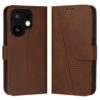 Vivo V70 5G / Vivo V70 Elite 5G Flip Cover Vivo V70 5G / Vivo V70 Elite 5G Flip Cover Leather Finish | Inside TPU with Card Pockets | Wallet Stand | Complete Protection Flip Case Brown
