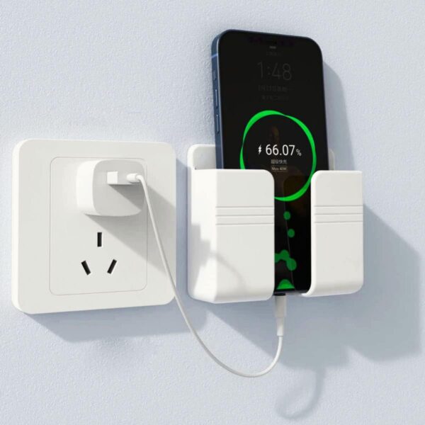 WALLVIEW-TECH-Pack-of-2-Wall-Mounted-Mobile-Holder-Storage-Case-for-Remote-with-Charging-Port-Adjustable-Viewing-Angle-Multi-Purpose-Wall-Stand-for-Phones-WhiteBlack.jpg WALLVIEW TECH Pack of 2 Wall Mounted Mobile Holder & Storage Case for Remote with Charging Port, Adjustable Viewing Angle, Multi-Purpose Wall Stand for Phones (White/Black)