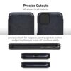 WHITBULL PU Leather Magnetic Premium Flip Cover with 2 Card Slot Compatible with Realme 15T 5G - Black