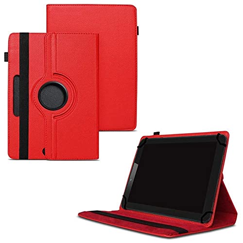 WHITBULL Rotate 360 Degree Universal [Standing Cover] Flip Cover Compatible with Realme Pad (10.4 inch) Red