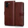 WOW IMAGINE Shock Proof Flip Cover Back Case Cover for Oppo K14x 5G | Oppo A6x | A6s 5G (Flexible | Leather Finish | Card Pockets Wallet & Stand | Brown)