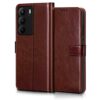 WOW IMAGINE Shock Proof Flip Cover Back Case Cover for Realme C75 | Realme C73 | Narzo 80 lite 5G | P3 Lite 5G (Flexible | Leather Finish | Card Pockets Wallet & Stand | Brown)