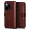 WOW IMAGINE Shock Proof Flip Cover Back Case Cover for Realme GT 7 5G | Realme GT 7T 5G (Flexible | Leather Finish | Card Pockets Wallet & Stand | Chestnut Brown)