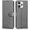 WOW IMAGINE Shock Proof Flip Cover Back Case for Mi WOW IMAGINE Shock Proof Flip Cover Back Case for Mi Redmi 12 5G | Redmi 12 4G | Poco M6 Pro 5G (Designer Magnetic Button Flip Case | Inbuilt Wallet Pockets & Stand | Leather Finish | Stone Grey)
