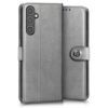 WOW IMAGINE Shock Proof Flip Cover Back Case for Samsung Galaxy A54 5G (Magnetic Button Flip Case | Wallet Pockets & Stand | Leather Finish | Stone Grey)
