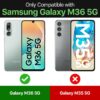 WOW IMAGINE Shock Proof Flip Cover Back Case for Samsung Galaxy M36 5G | Samsung Galaxy F36 5G (Magnetic Button Flip Case | Wallet Pockets & Stand | Leather Finish | Stone Grey)